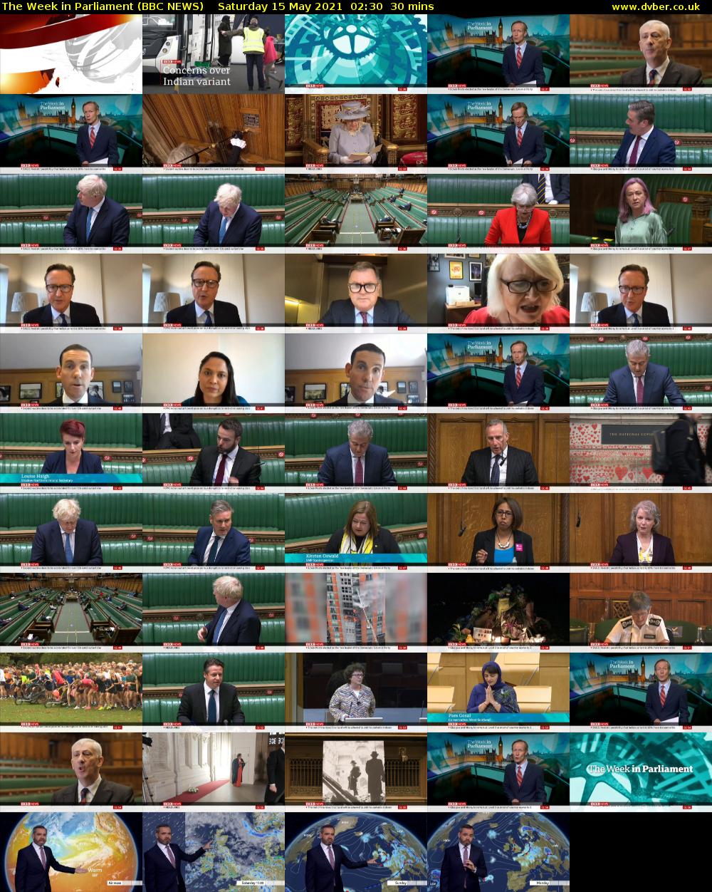 The Week in Parliament (BBC NEWS) Saturday 15 May 2021 02:30 - 03:00