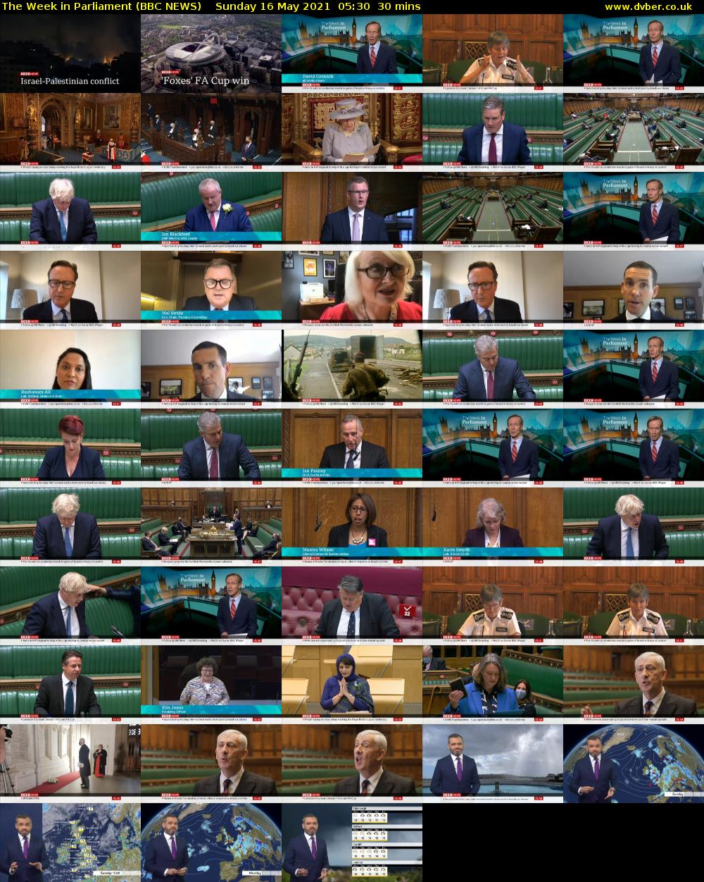 The Week in Parliament (BBC NEWS) Sunday 16 May 2021 05:30 - 06:00