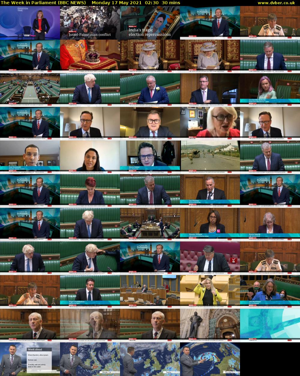 The Week in Parliament (BBC NEWS) Monday 17 May 2021 02:30 - 03:00