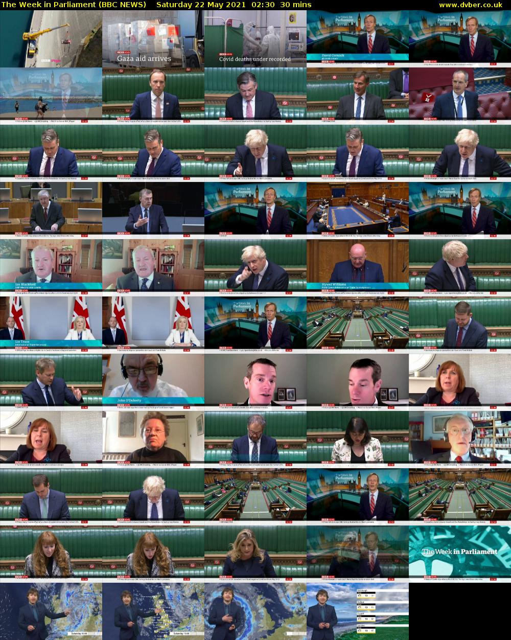 The Week in Parliament (BBC NEWS) Saturday 22 May 2021 02:30 - 03:00