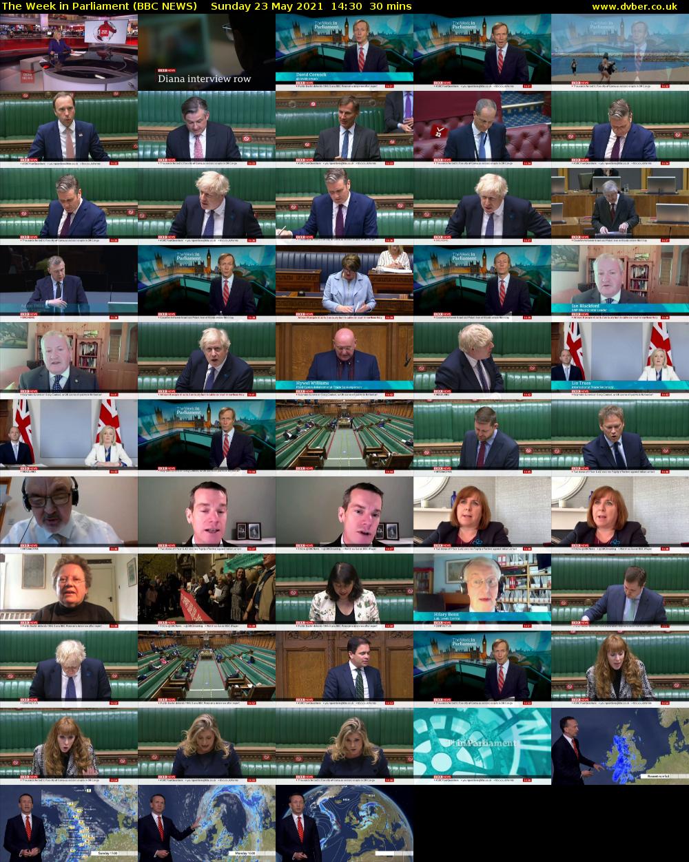 The Week in Parliament (BBC NEWS) Sunday 23 May 2021 14:30 - 15:00