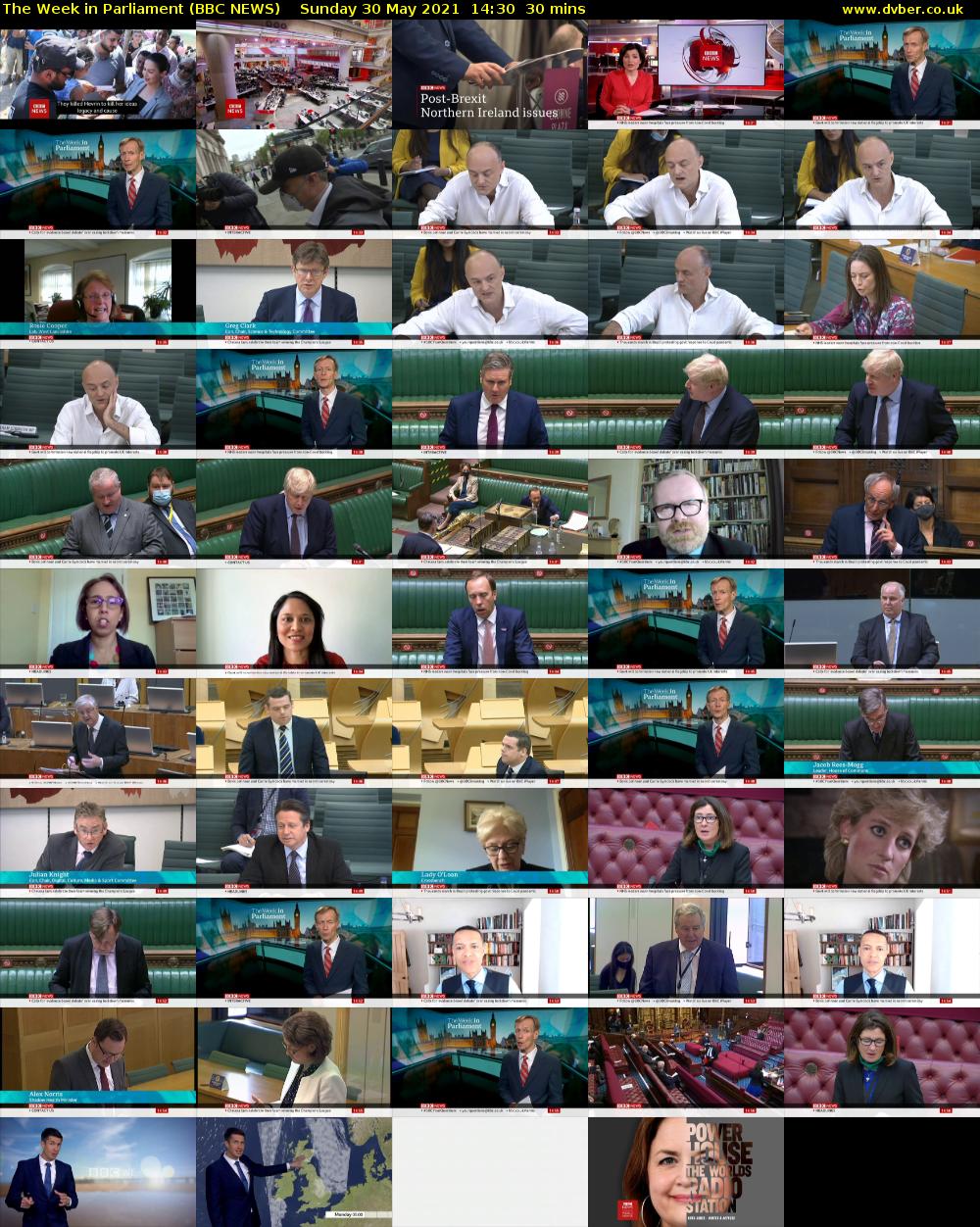 The Week in Parliament (BBC NEWS) Sunday 30 May 2021 14:30 - 15:00