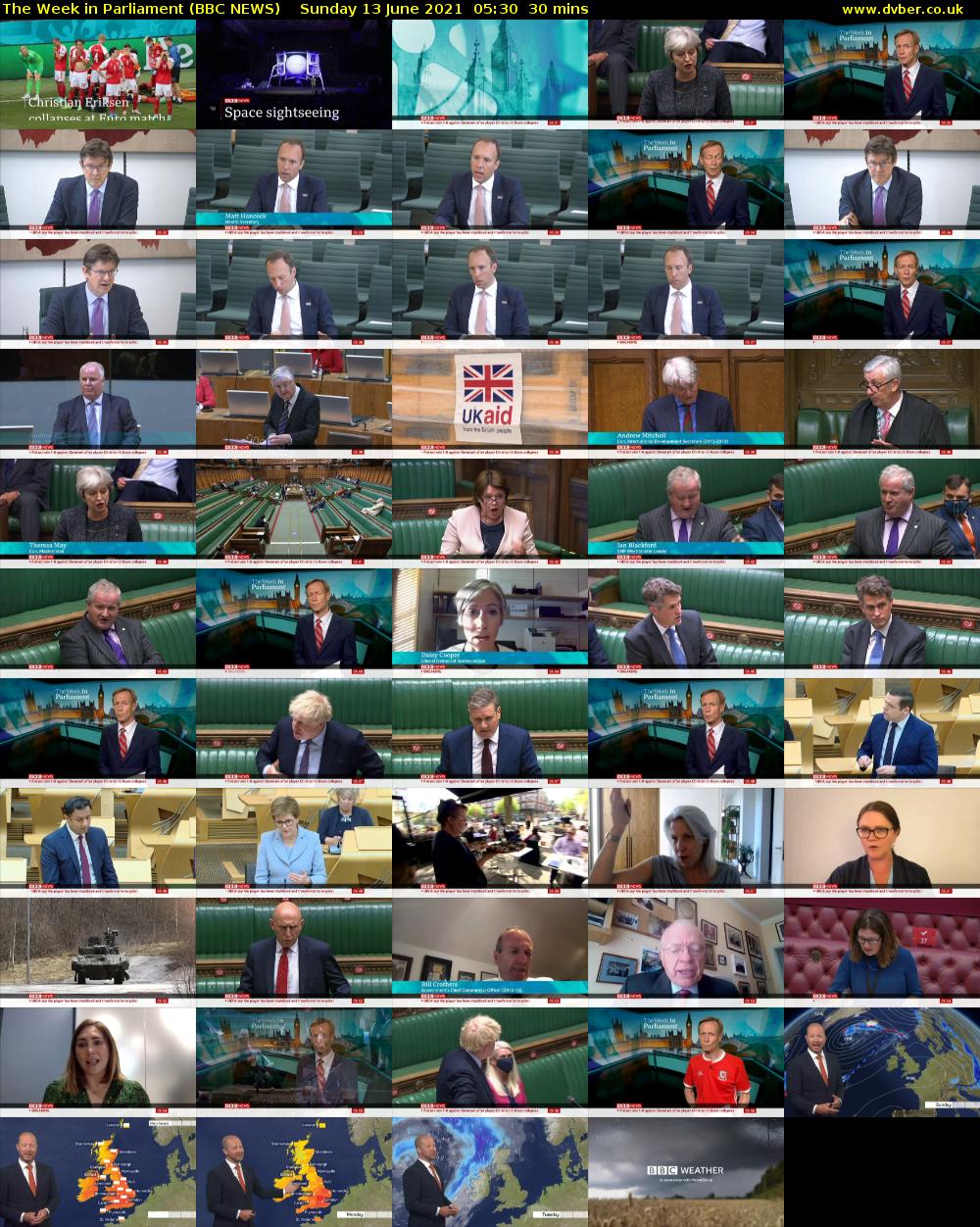 The Week in Parliament (BBC NEWS) Sunday 13 June 2021 05:30 - 06:00