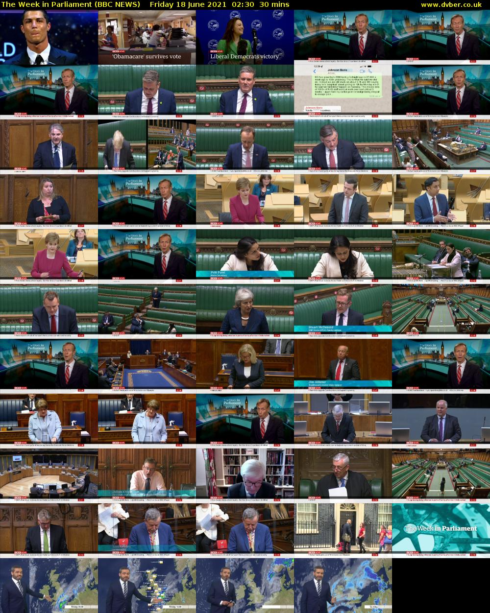 The Week in Parliament (BBC NEWS) Friday 18 June 2021 02:30 - 03:00