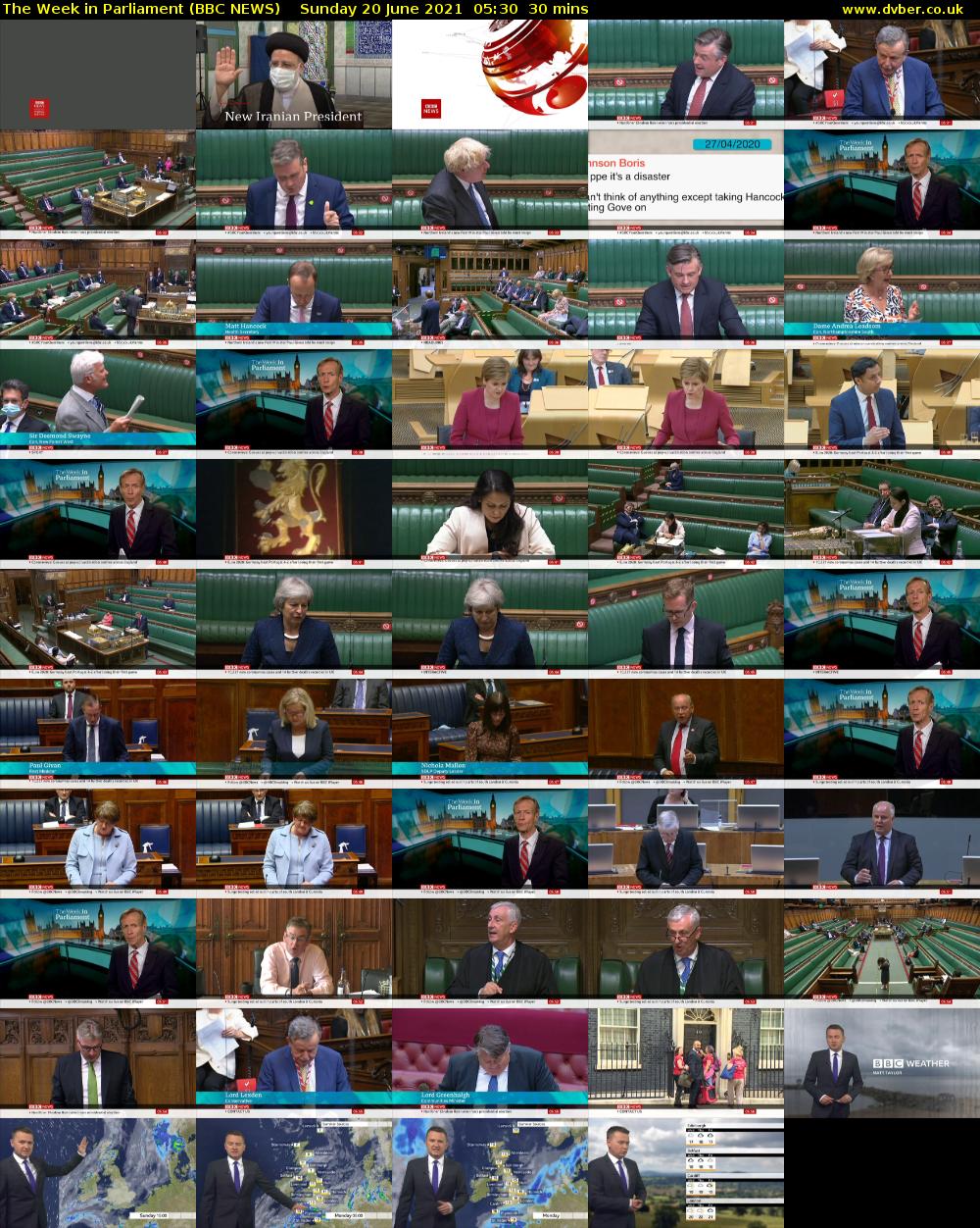 The Week in Parliament (BBC NEWS) Sunday 20 June 2021 05:30 - 06:00