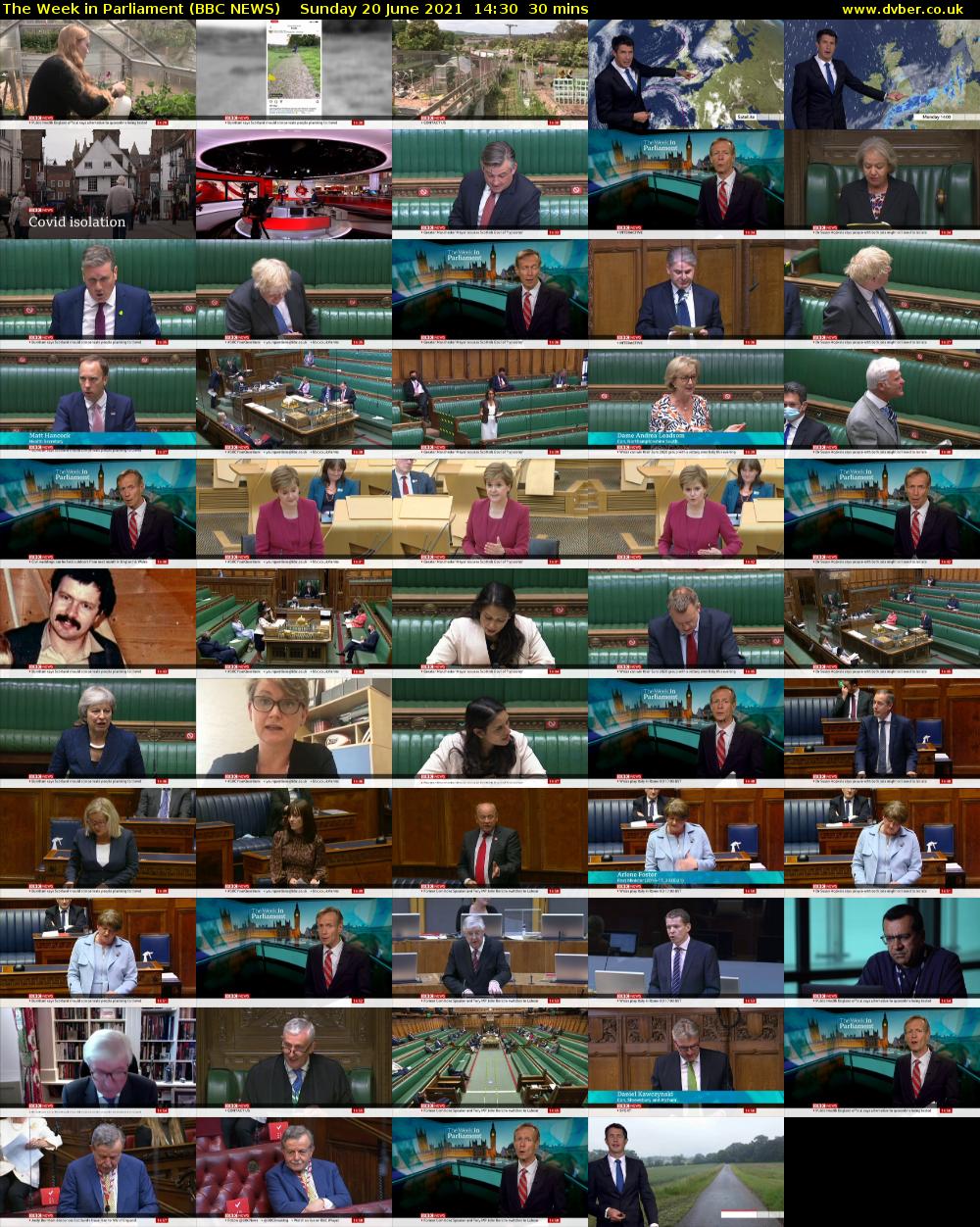 The Week in Parliament (BBC NEWS) Sunday 20 June 2021 14:30 - 15:00
