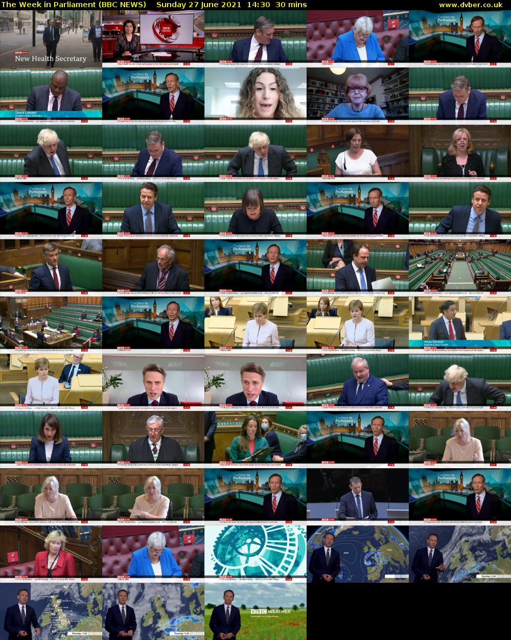 The Week in Parliament (BBC NEWS) Sunday 27 June 2021 14:30 - 15:00