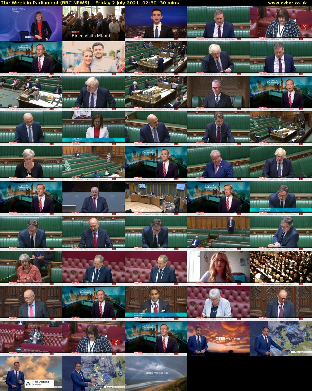 The Week in Parliament (BBC NEWS) Friday 2 July 2021 02:30 - 03:00