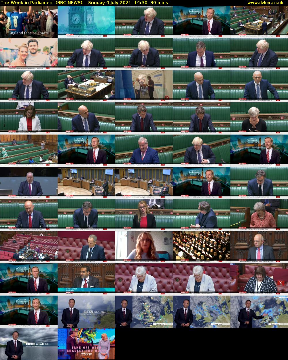 The Week in Parliament (BBC NEWS) Sunday 4 July 2021 14:30 - 15:00