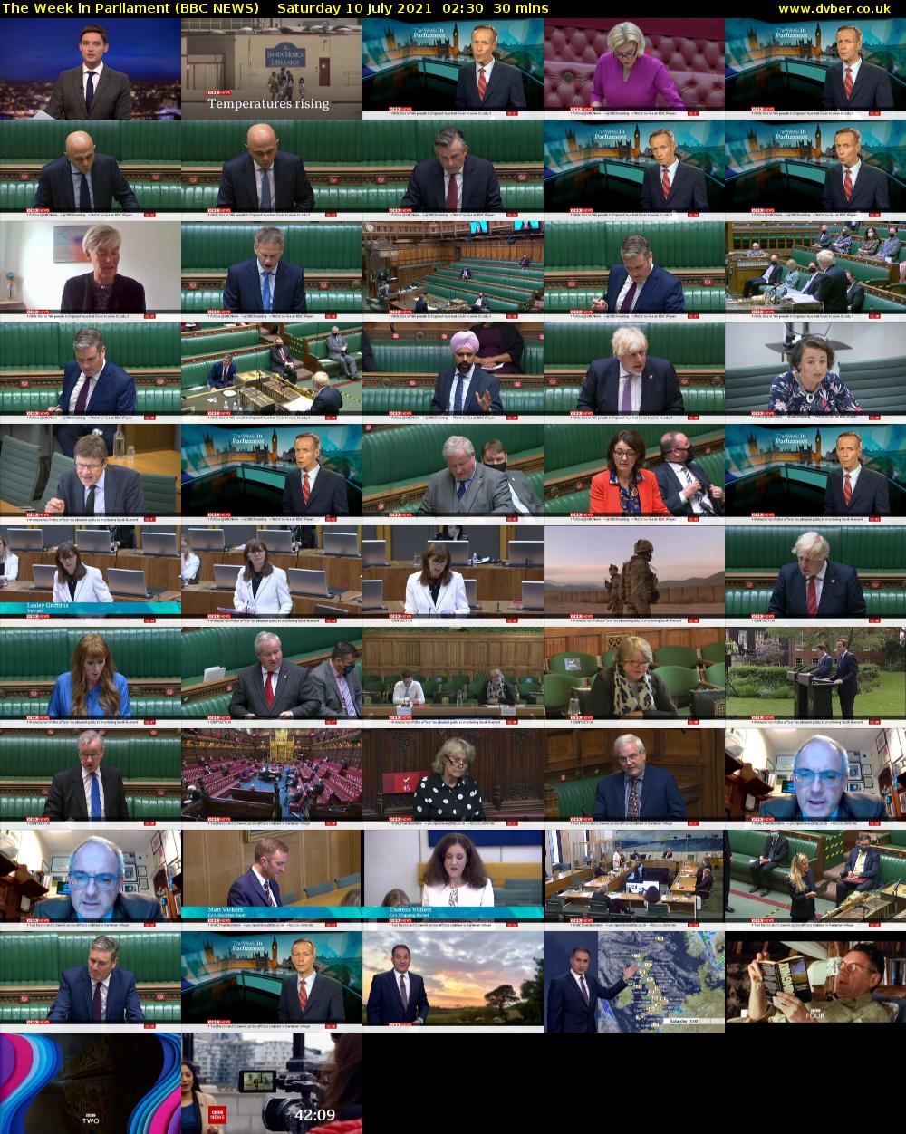 The Week in Parliament (BBC NEWS) Saturday 10 July 2021 02:30 - 03:00