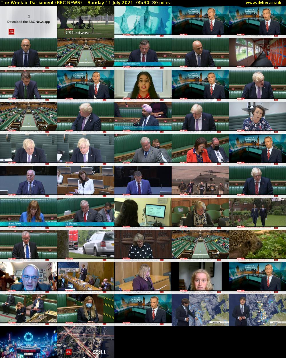 The Week in Parliament (BBC NEWS) Sunday 11 July 2021 05:30 - 06:00