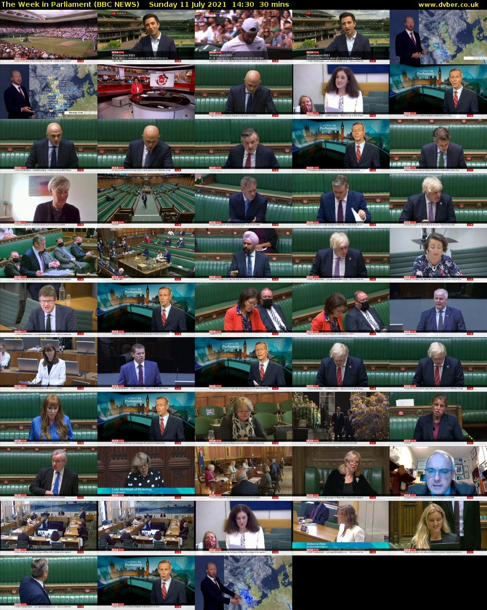 The Week in Parliament (BBC NEWS) Sunday 11 July 2021 14:30 - 15:00