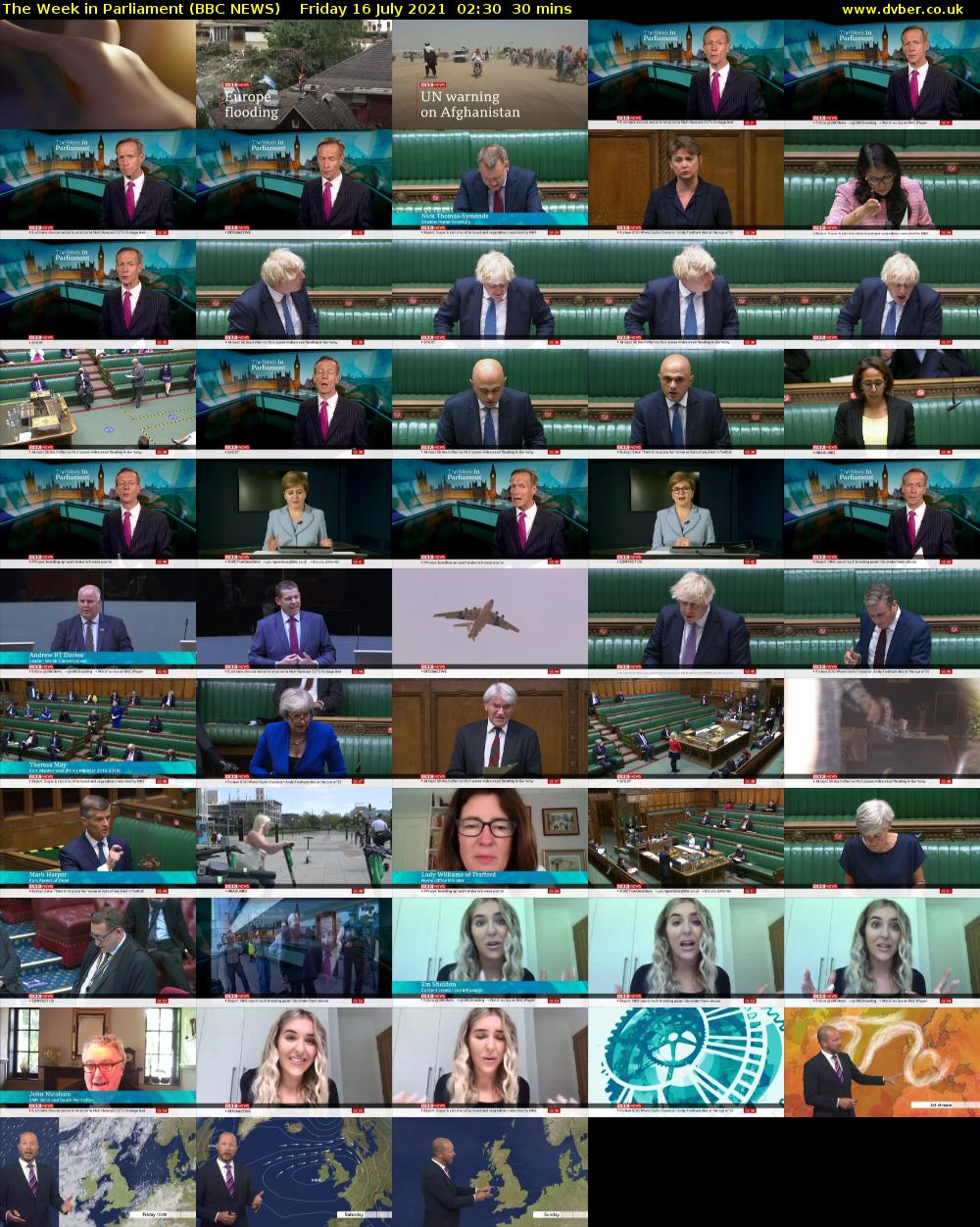 The Week in Parliament (BBC NEWS) Friday 16 July 2021 02:30 - 03:00