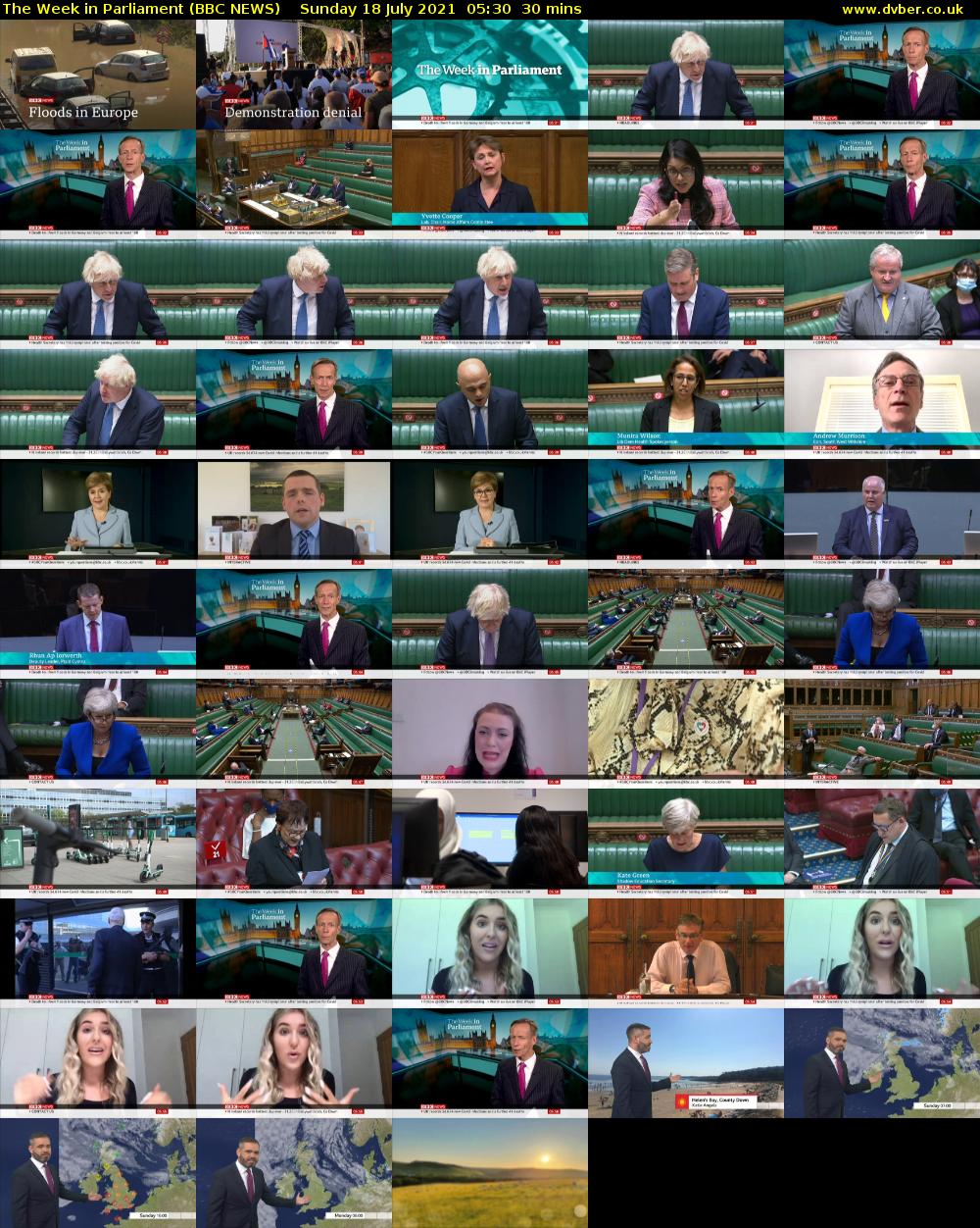 The Week in Parliament (BBC NEWS) Sunday 18 July 2021 05:30 - 06:00