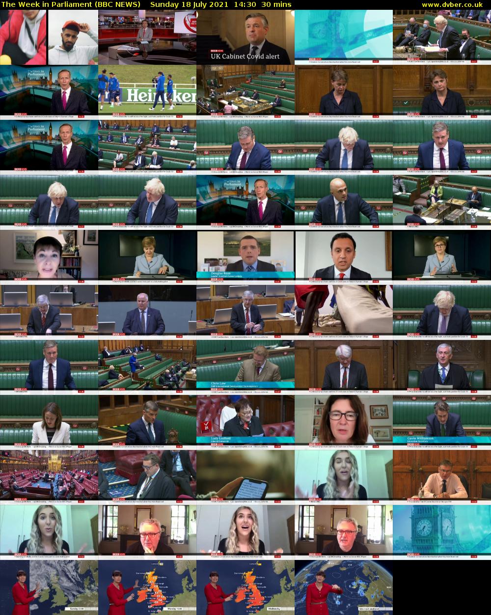 The Week in Parliament (BBC NEWS) Sunday 18 July 2021 14:30 - 15:00