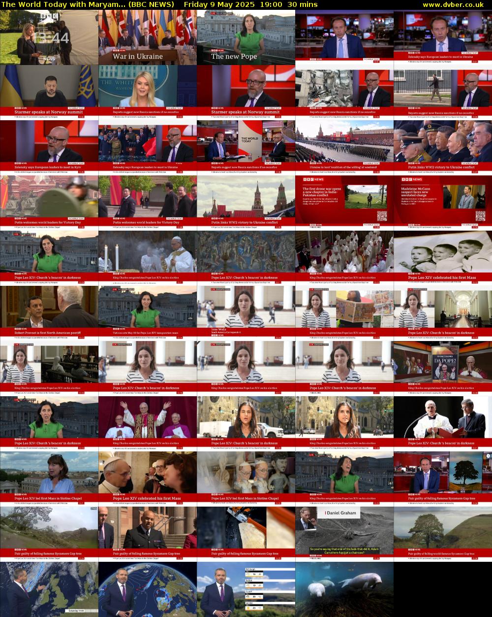 The World Today with Maryam... (BBC NEWS) Friday 9 May 2025 19:00 - 19:30