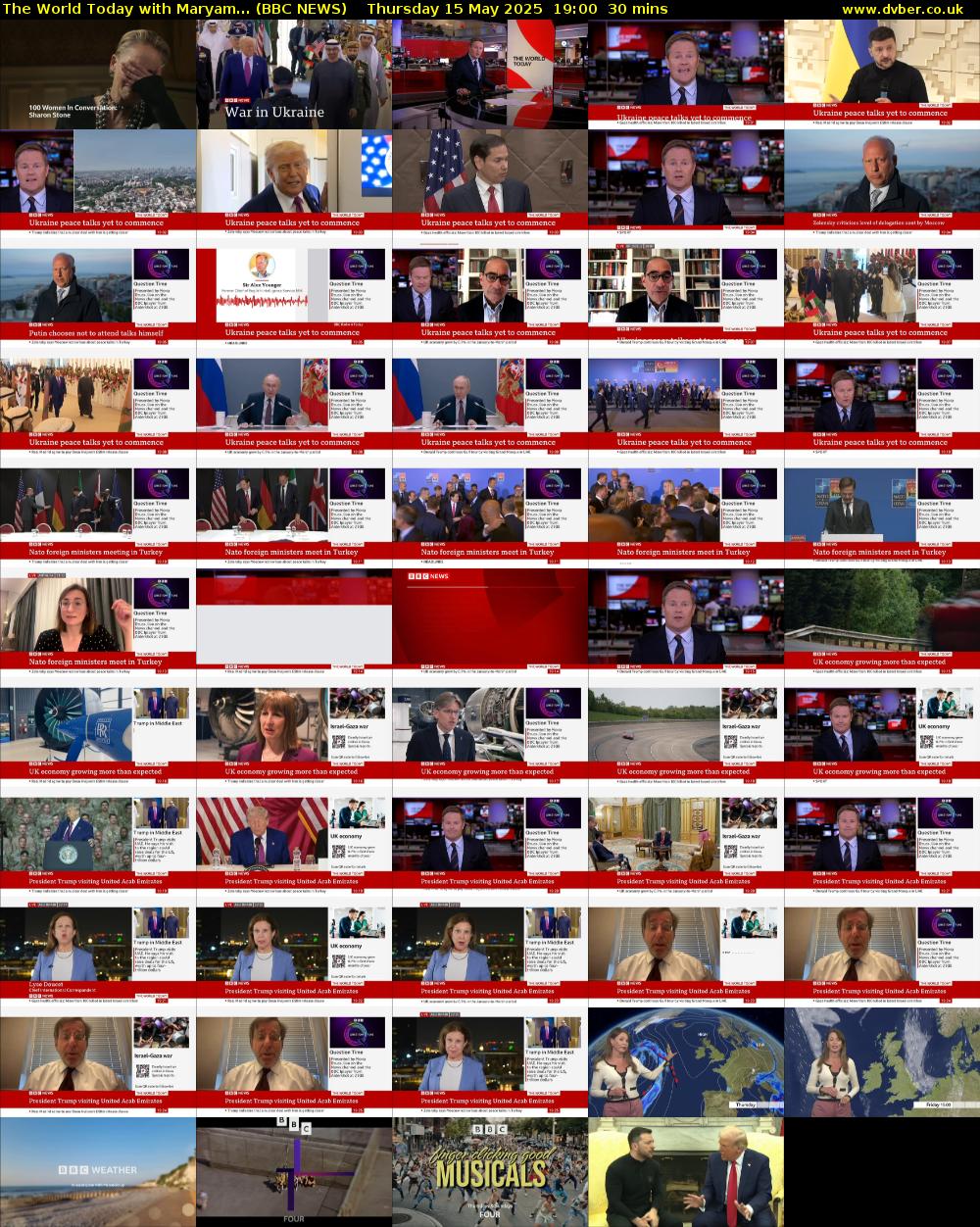 The World Today with Maryam... (BBC NEWS) Thursday 15 May 2025 19:00 - 19:30