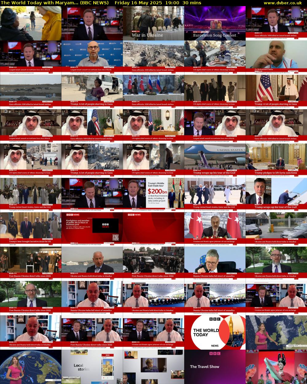 The World Today with Maryam... (BBC NEWS) Friday 16 May 2025 19:00 - 19:30