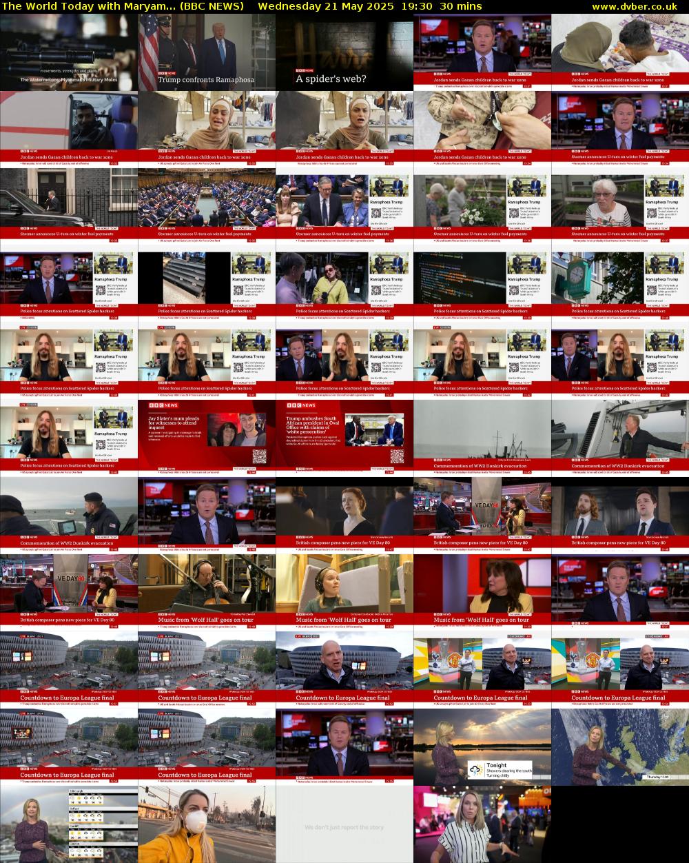 The World Today with Maryam... (BBC NEWS) Wednesday 21 May 2025 19:30 - 20:00