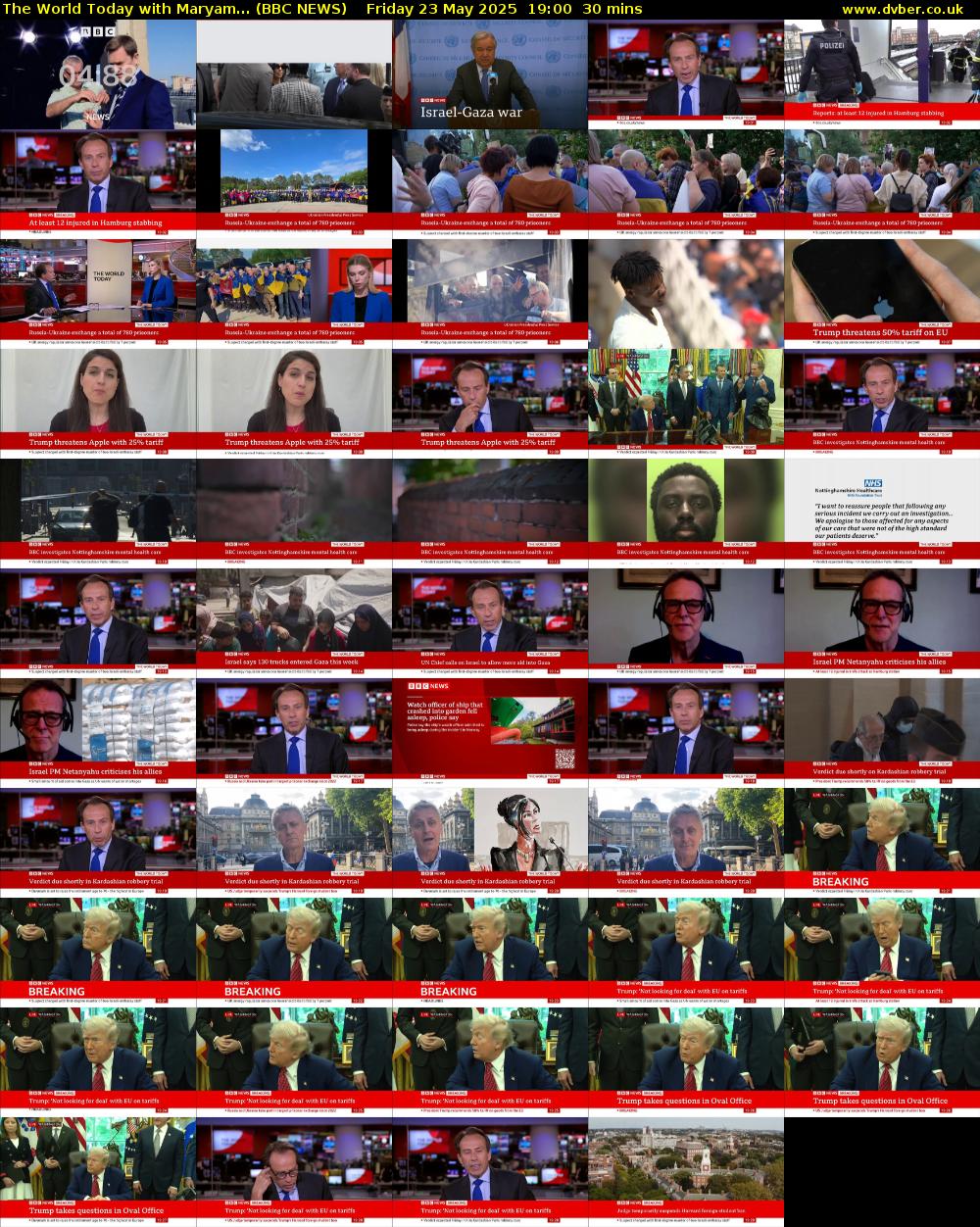 The World Today with Maryam... (BBC NEWS) Friday 23 May 2025 19:00 - 19:30