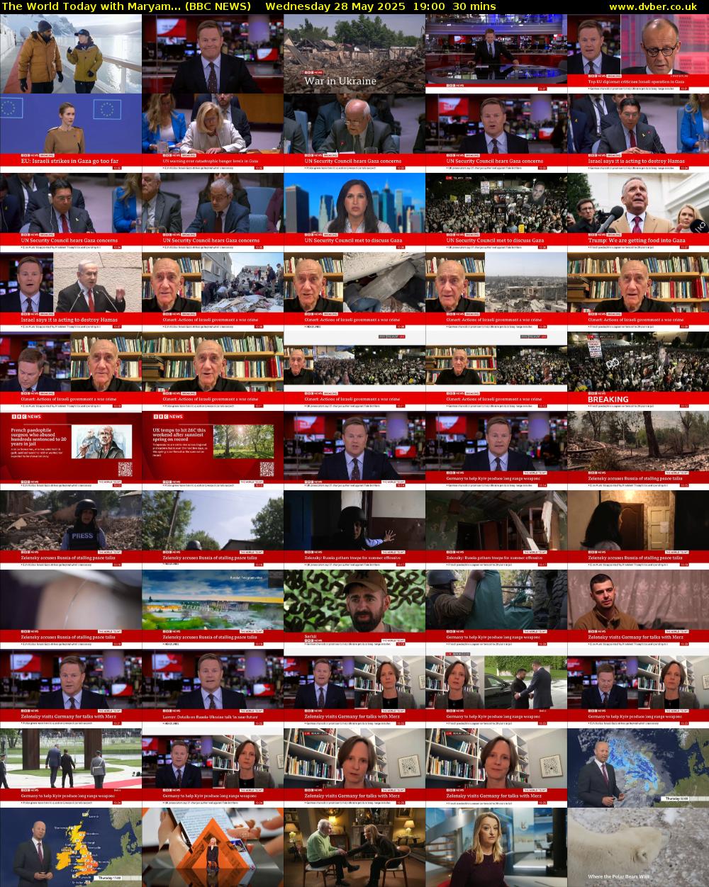 The World Today with Maryam... (BBC NEWS) Wednesday 28 May 2025 19:00 - 19:30
