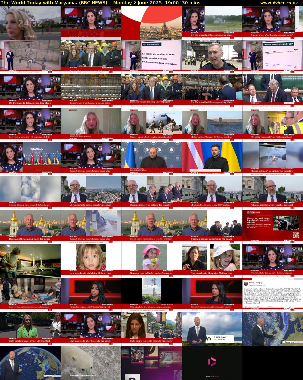 The World Today with Maryam... (BBC NEWS) Monday 2 June 2025 19:00 - 19:30