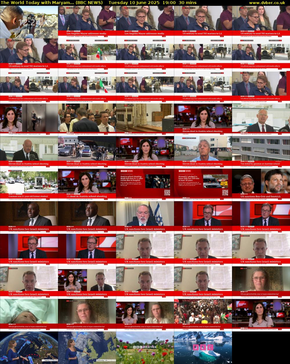 The World Today with Maryam... (BBC NEWS) Tuesday 10 June 2025 19:00 - 19:30
