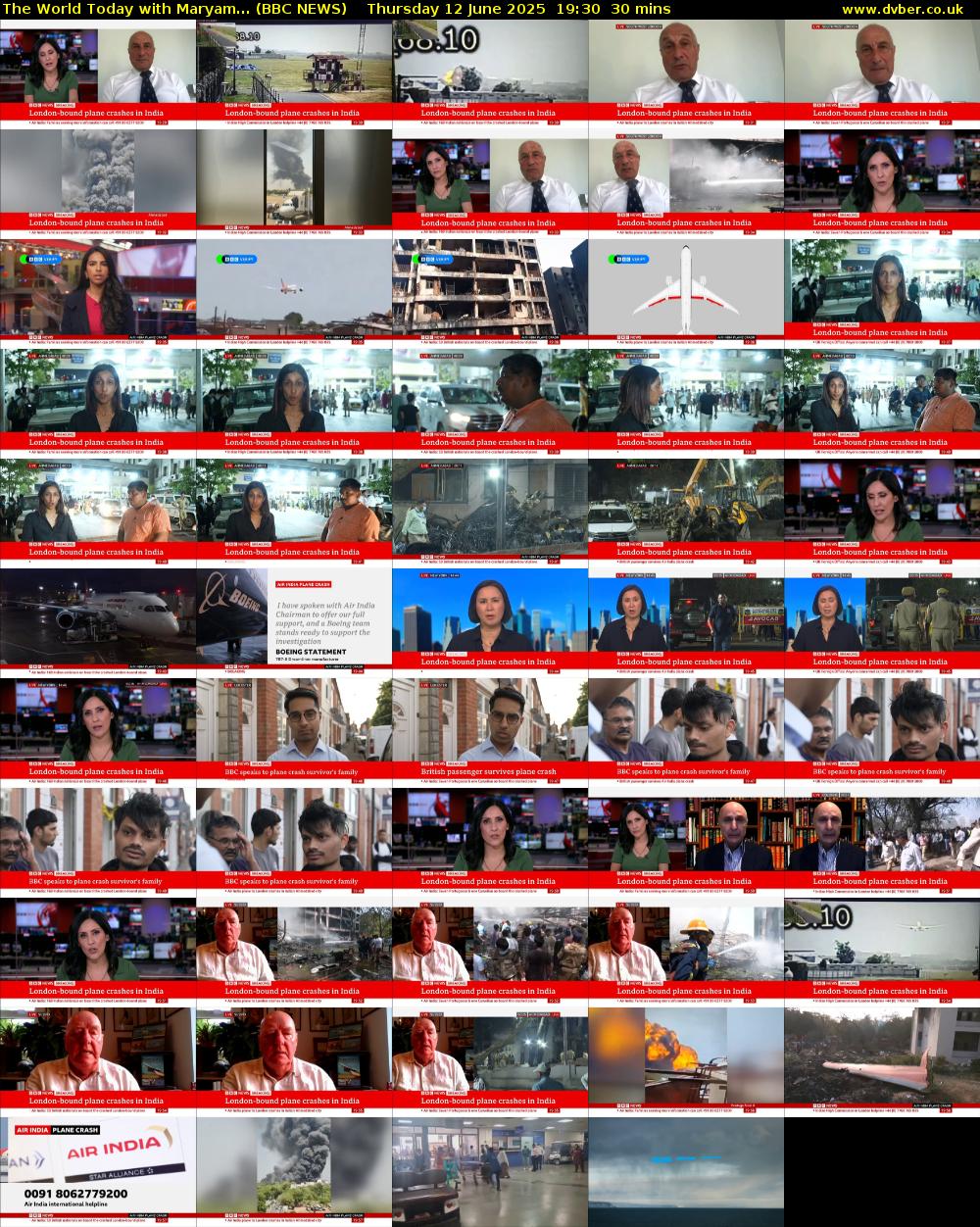 The World Today with Maryam... (BBC NEWS) Thursday 12 June 2025 19:30 - 20:00
