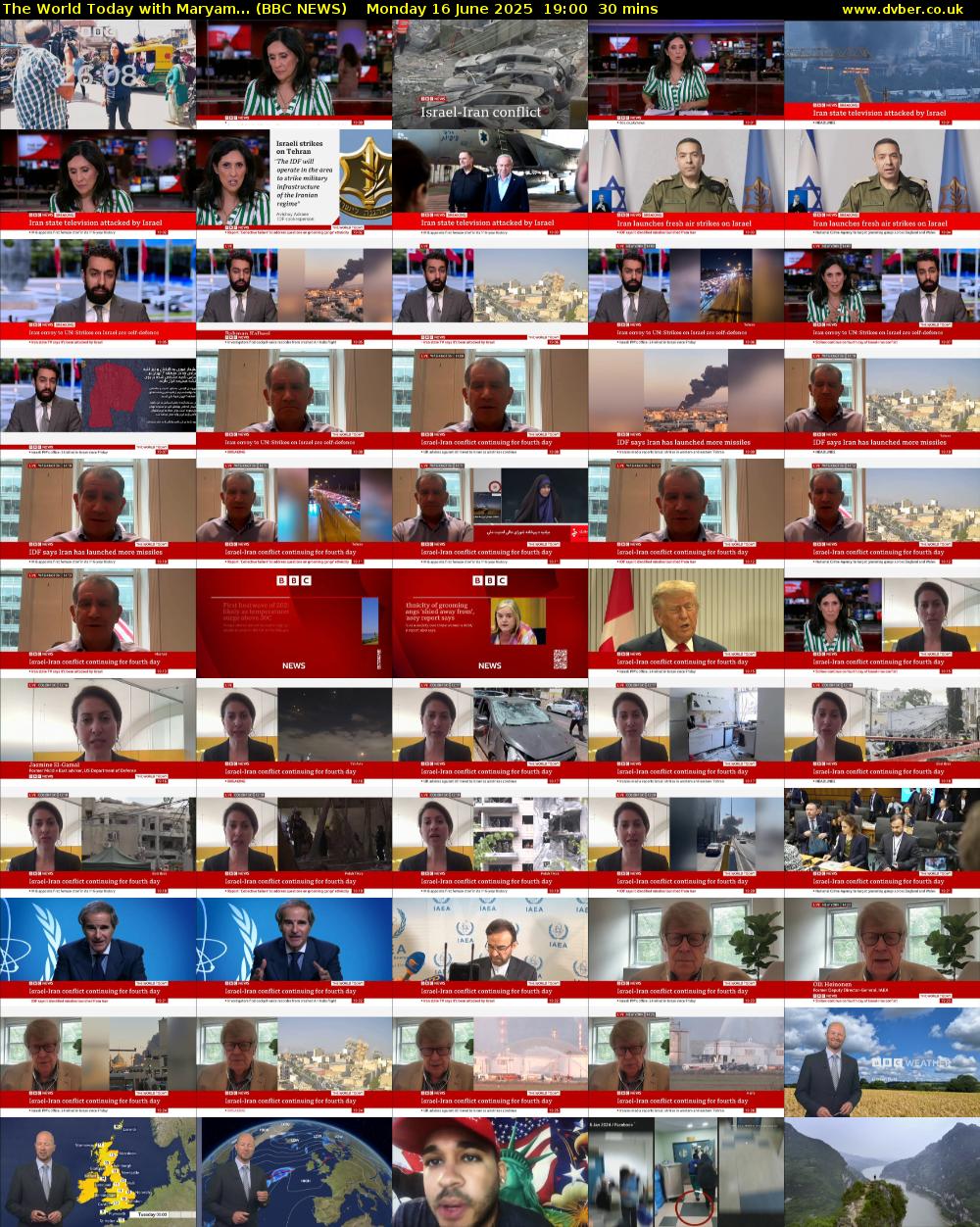 The World Today with Maryam... (BBC NEWS) Monday 16 June 2025 19:00 - 19:30