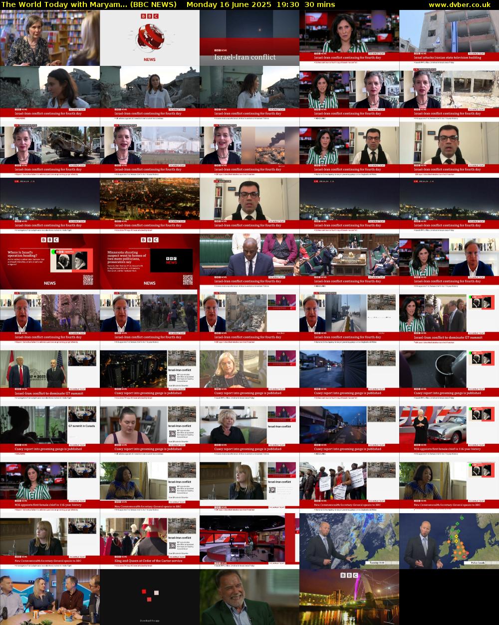 The World Today with Maryam... (BBC NEWS) Monday 16 June 2025 19:30 - 20:00