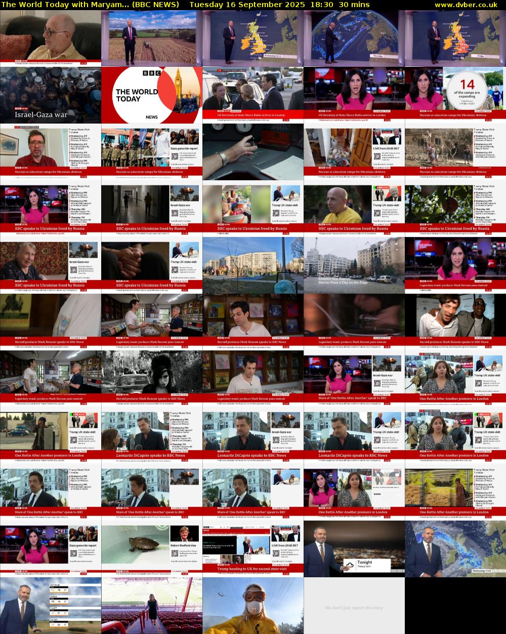 The World Today with Maryam... (BBC NEWS) Tuesday 16 September 2025 18:30 - 19:00