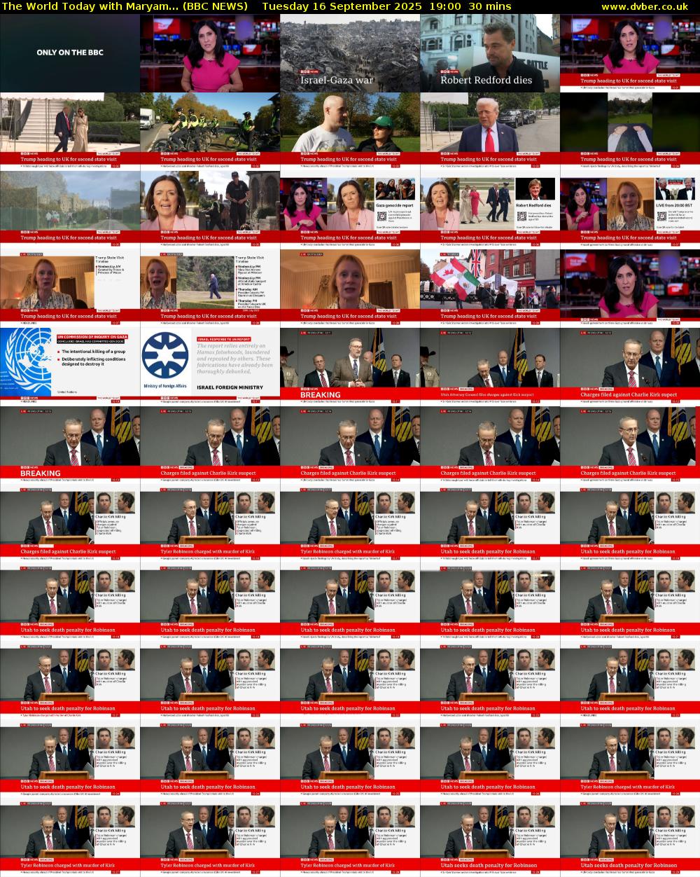 The World Today with Maryam... (BBC NEWS) Tuesday 16 September 2025 19:00 - 19:30
