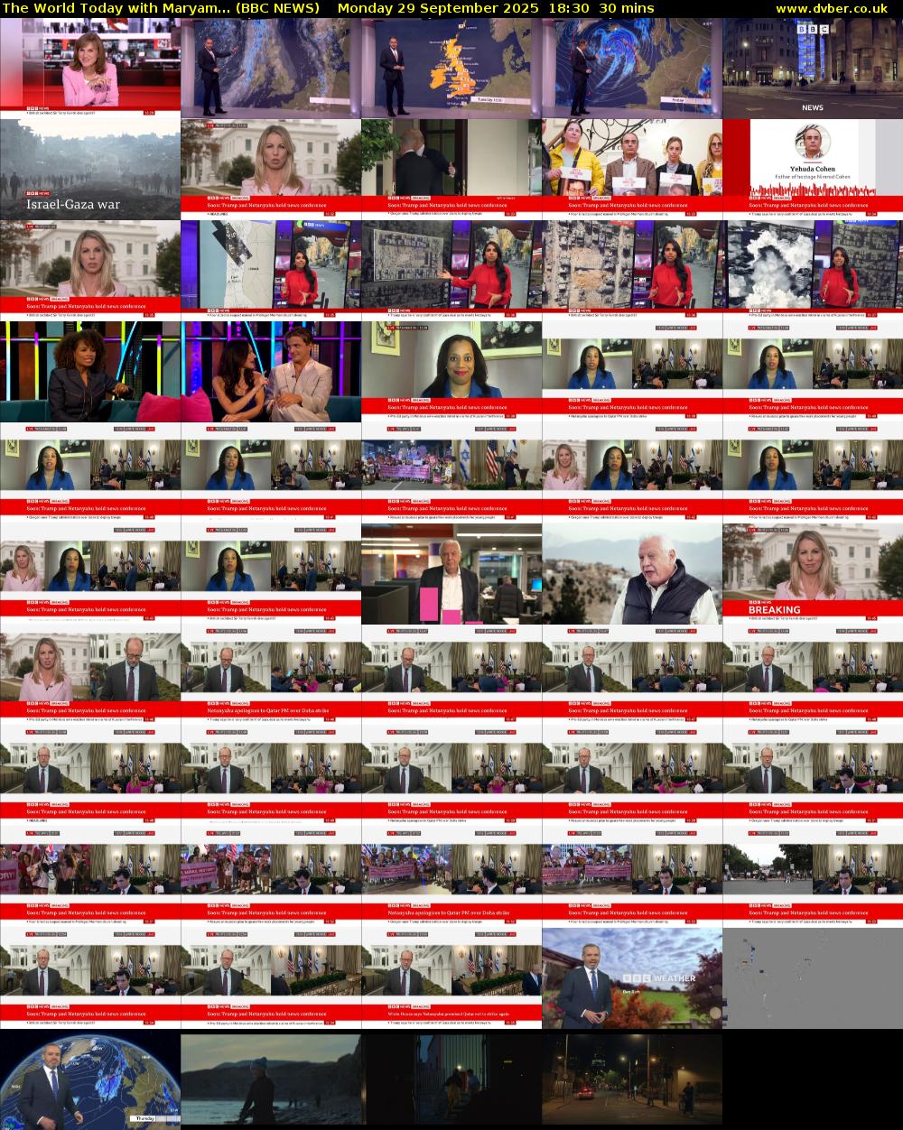 The World Today with Maryam... (BBC NEWS) Monday 29 September 2025 18:30 - 19:00