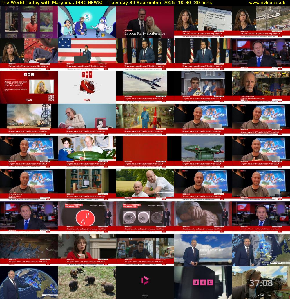 The World Today with Maryam... (BBC NEWS) Tuesday 30 September 2025 19:30 - 20:00