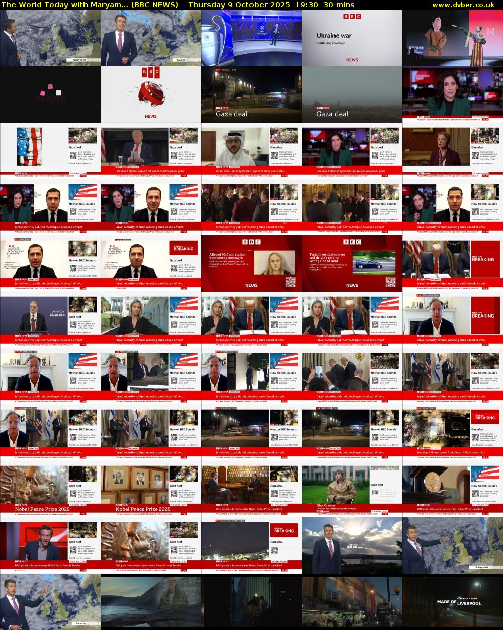 The World Today with Maryam... (BBC NEWS) Thursday 9 October 2025 19:30 - 20:00