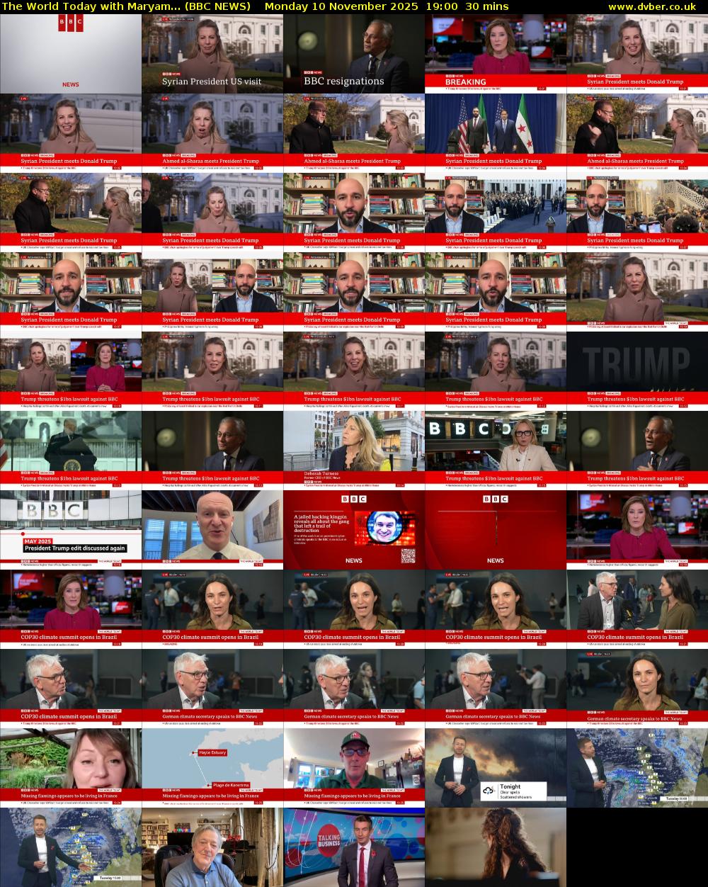 The World Today with Maryam... (BBC NEWS) Monday 10 November 2025 19:00 - 19:30