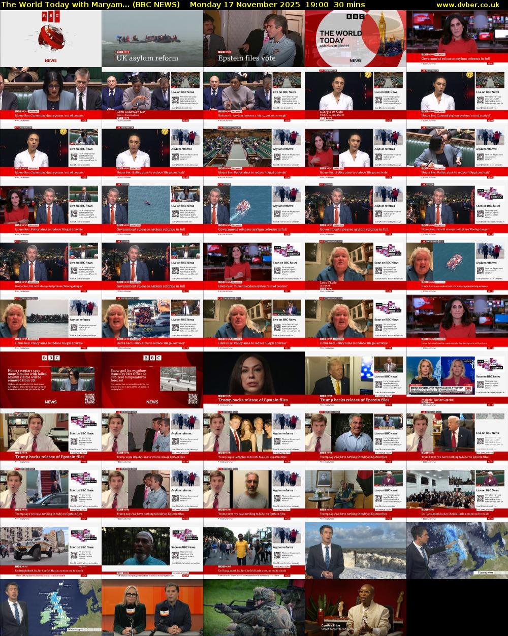 The World Today with Maryam... (BBC NEWS) Monday 17 November 2025 19:00 - 19:30