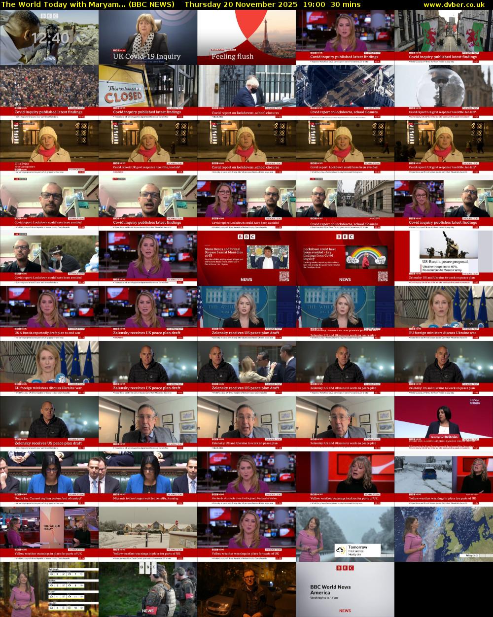 The World Today with Maryam... (BBC NEWS) Thursday 20 November 2025 19:00 - 19:30