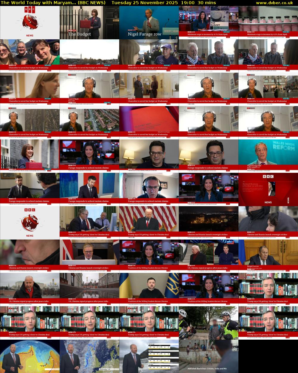 The World Today with Maryam... (BBC NEWS) Tuesday 25 November 2025 19:00 - 19:30