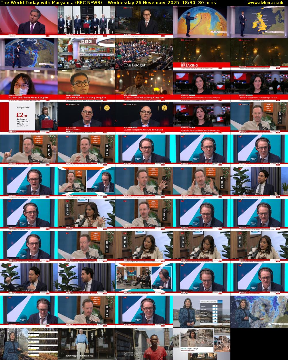 The World Today with Maryam... (BBC NEWS) Wednesday 26 November 2025 18:30 - 19:00