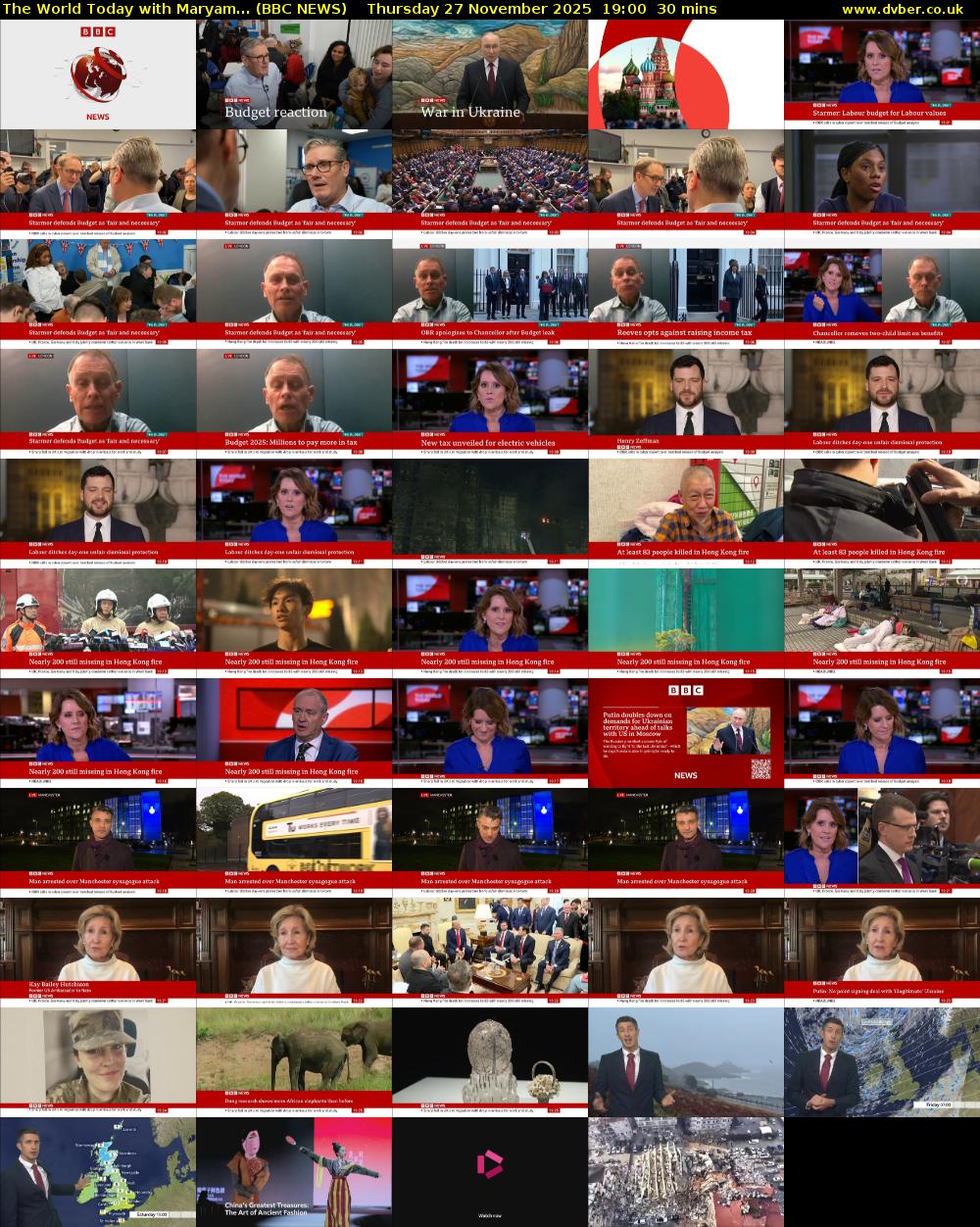 The World Today with Maryam... (BBC NEWS) Thursday 27 November 2025 19:00 - 19:30
