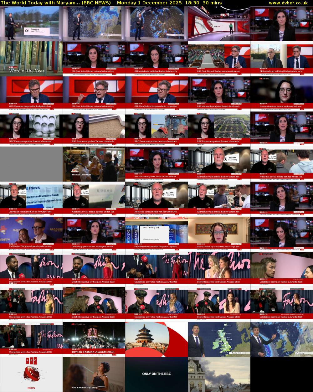 The World Today with Maryam... (BBC NEWS) Monday 1 December 2025 18:30 - 19:00