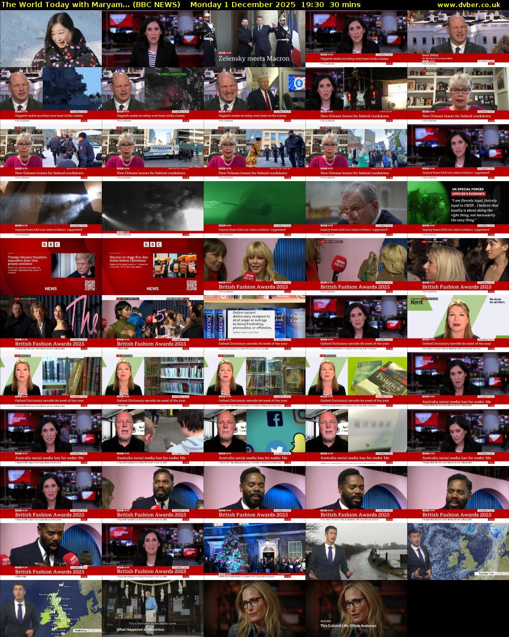 The World Today with Maryam... (BBC NEWS) Monday 1 December 2025 19:30 - 20:00