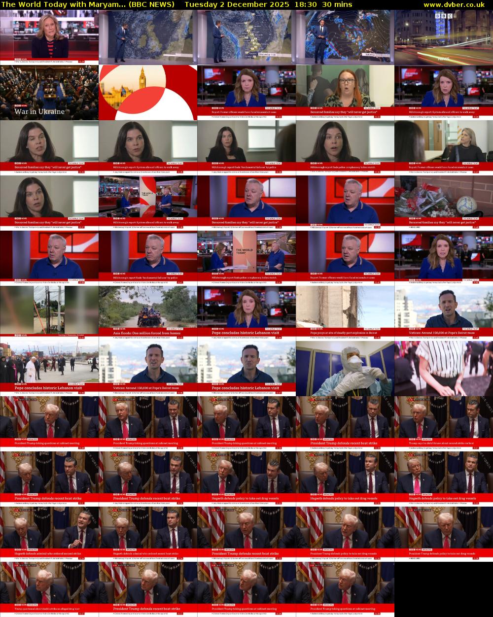 The World Today with Maryam... (BBC NEWS) Tuesday 2 December 2025 18:30 - 19:00