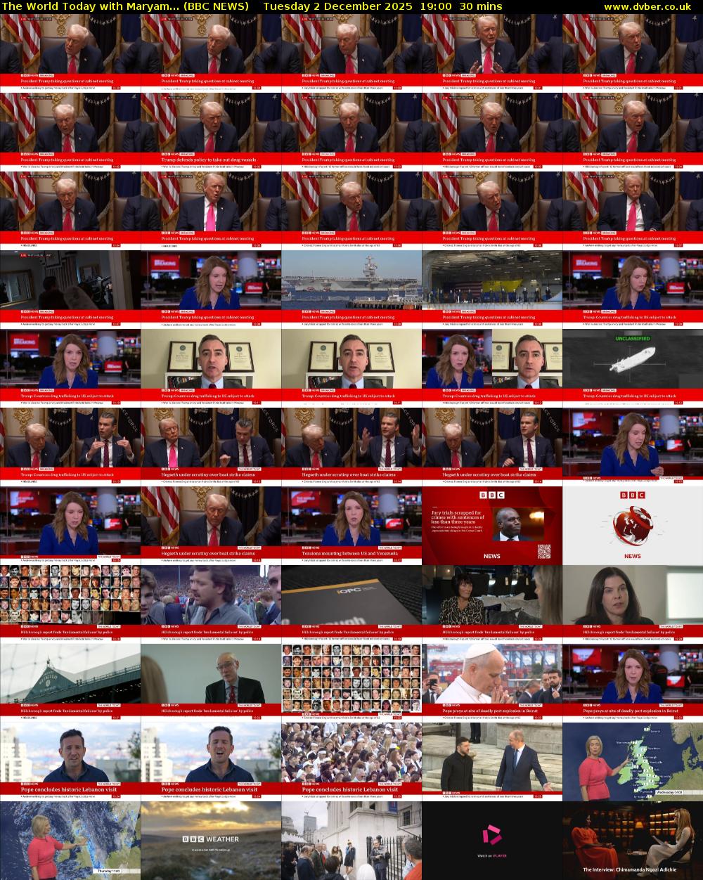 The World Today with Maryam... (BBC NEWS) Tuesday 2 December 2025 19:00 - 19:30