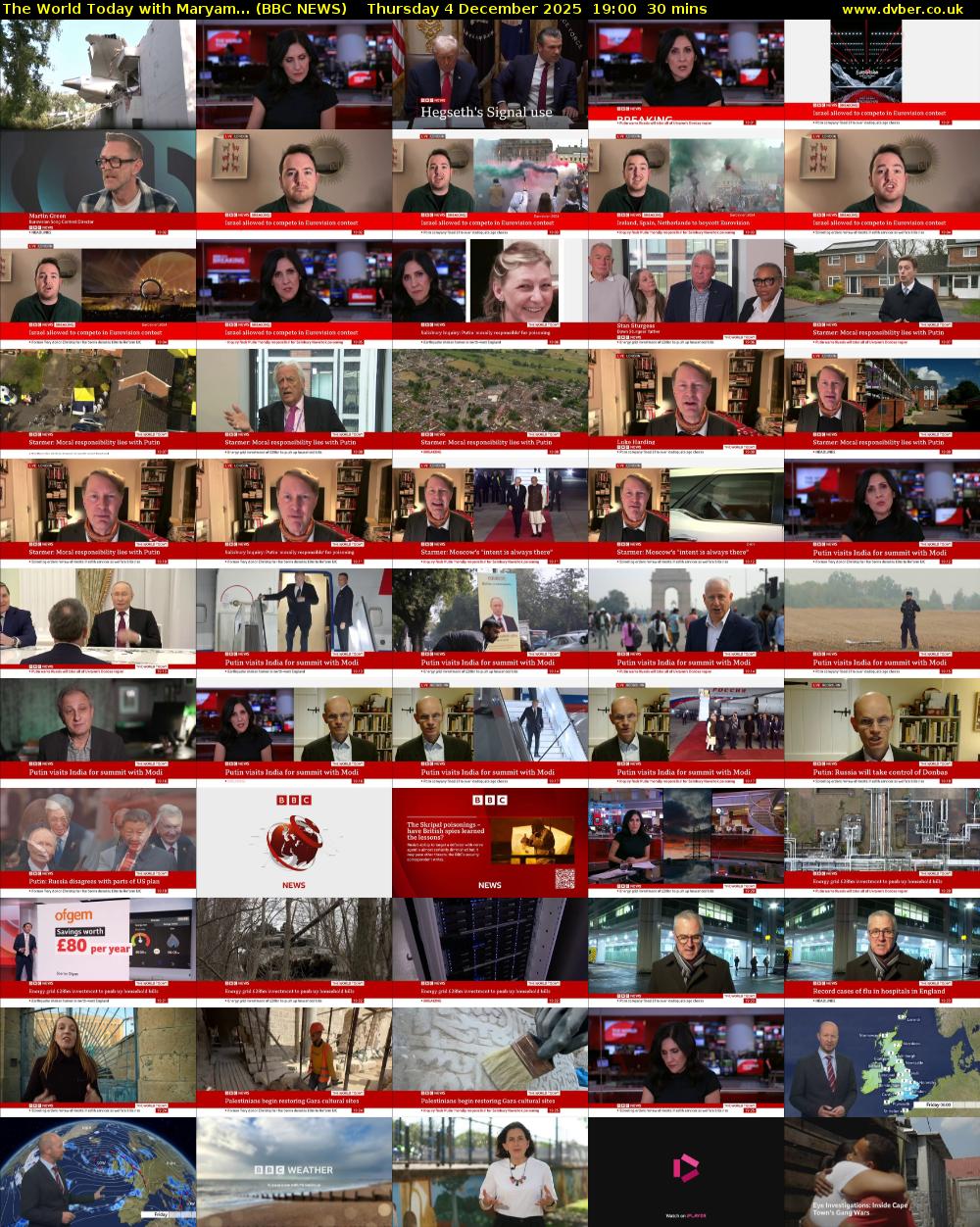 The World Today with Maryam... (BBC NEWS) Thursday 4 December 2025 19:00 - 19:30