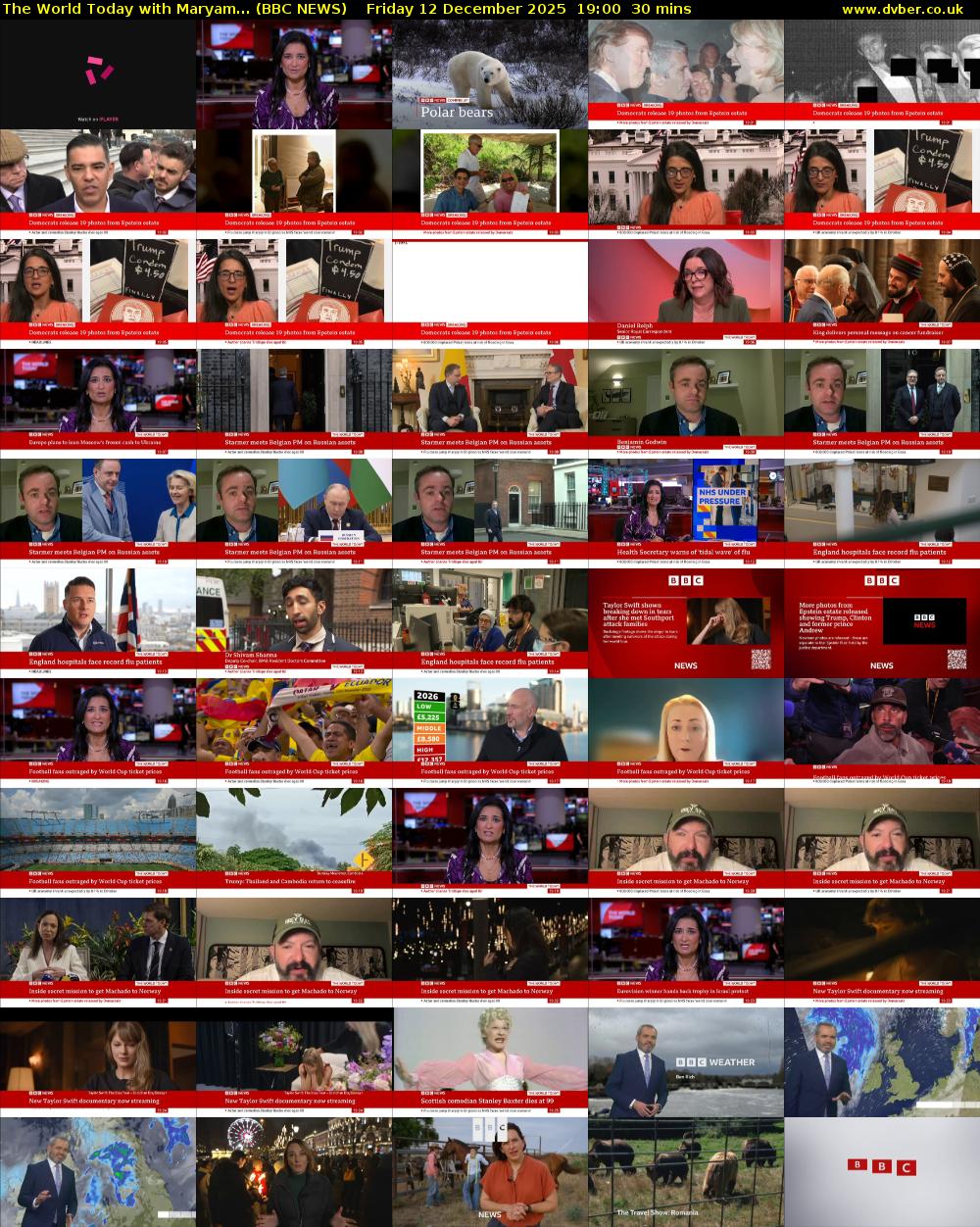 The World Today with Maryam... (BBC NEWS) Friday 12 December 2025 19:00 - 19:30