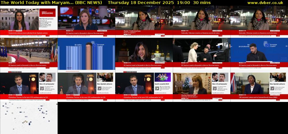 The World Today with Maryam... (BBC NEWS) Thursday 18 December 2025 19:00 - 19:30