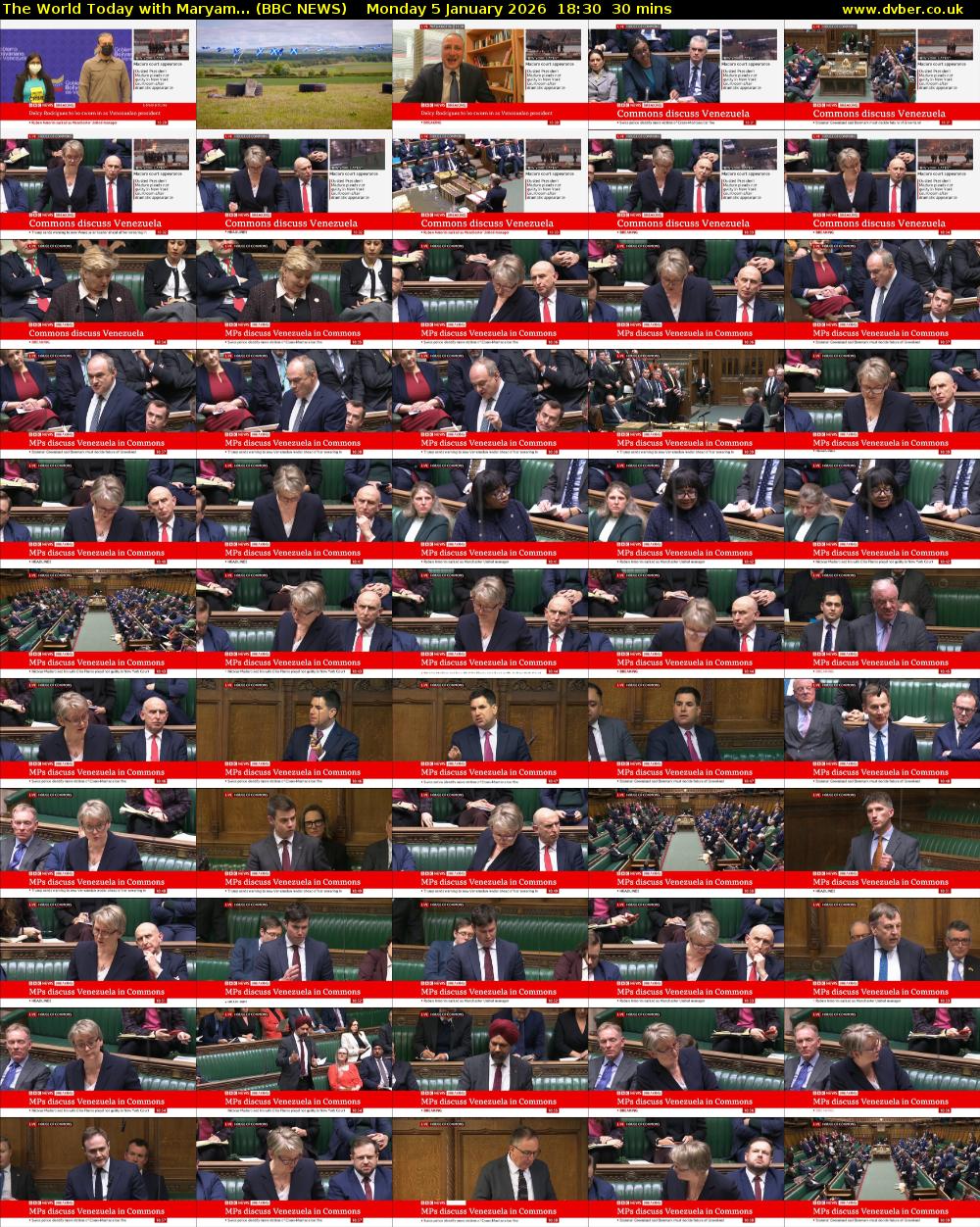 The World Today with Maryam... (BBC NEWS) Monday 5 January 2026 18:30 - 19:00