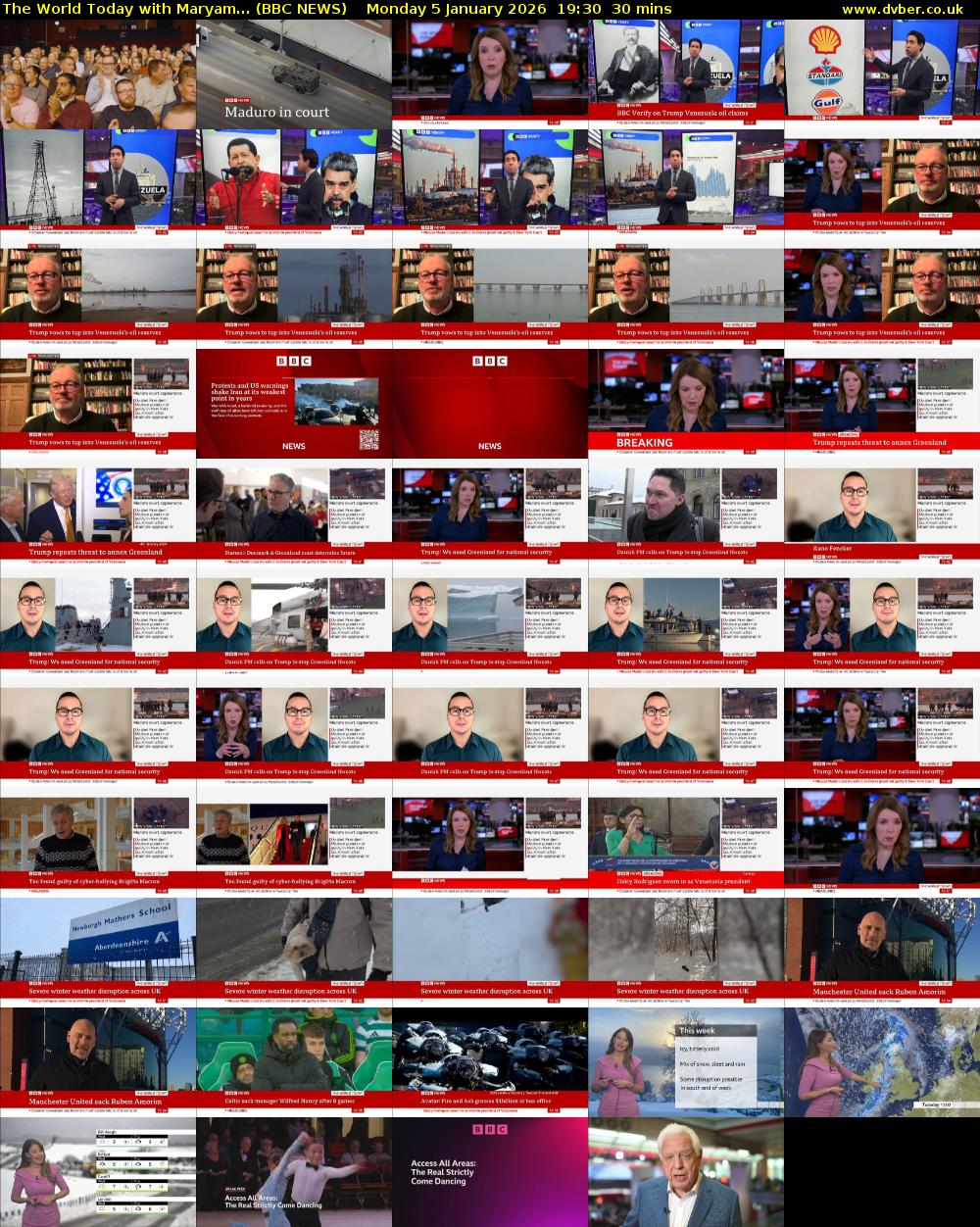 The World Today with Maryam... (BBC NEWS) Monday 5 January 2026 19:30 - 20:00